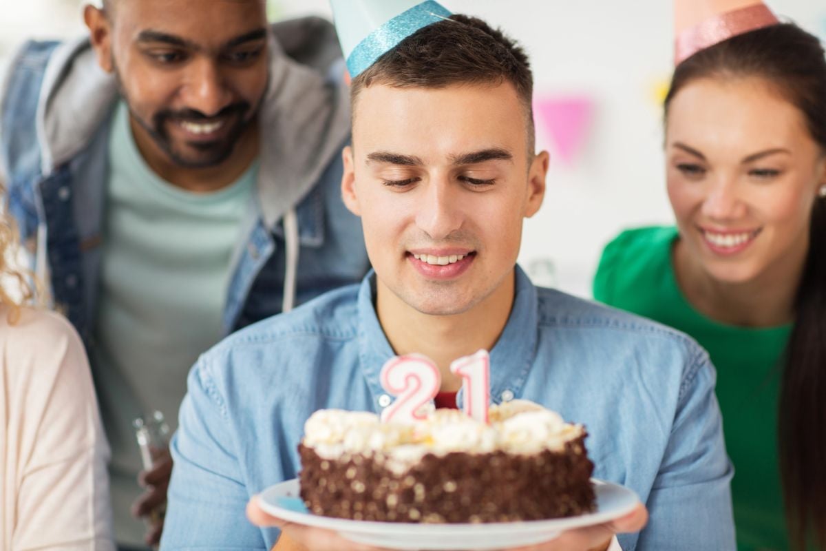 21 Birthday celebration cake