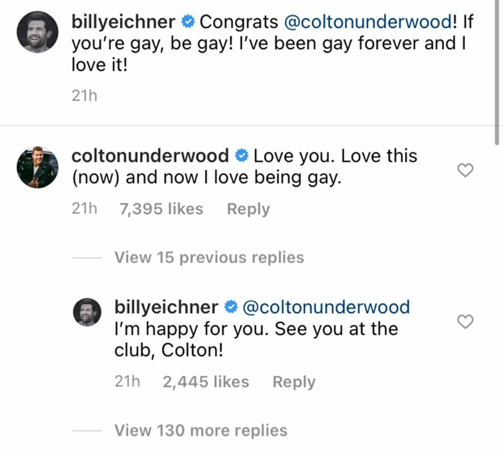 Billie Colton Underwood social media chat