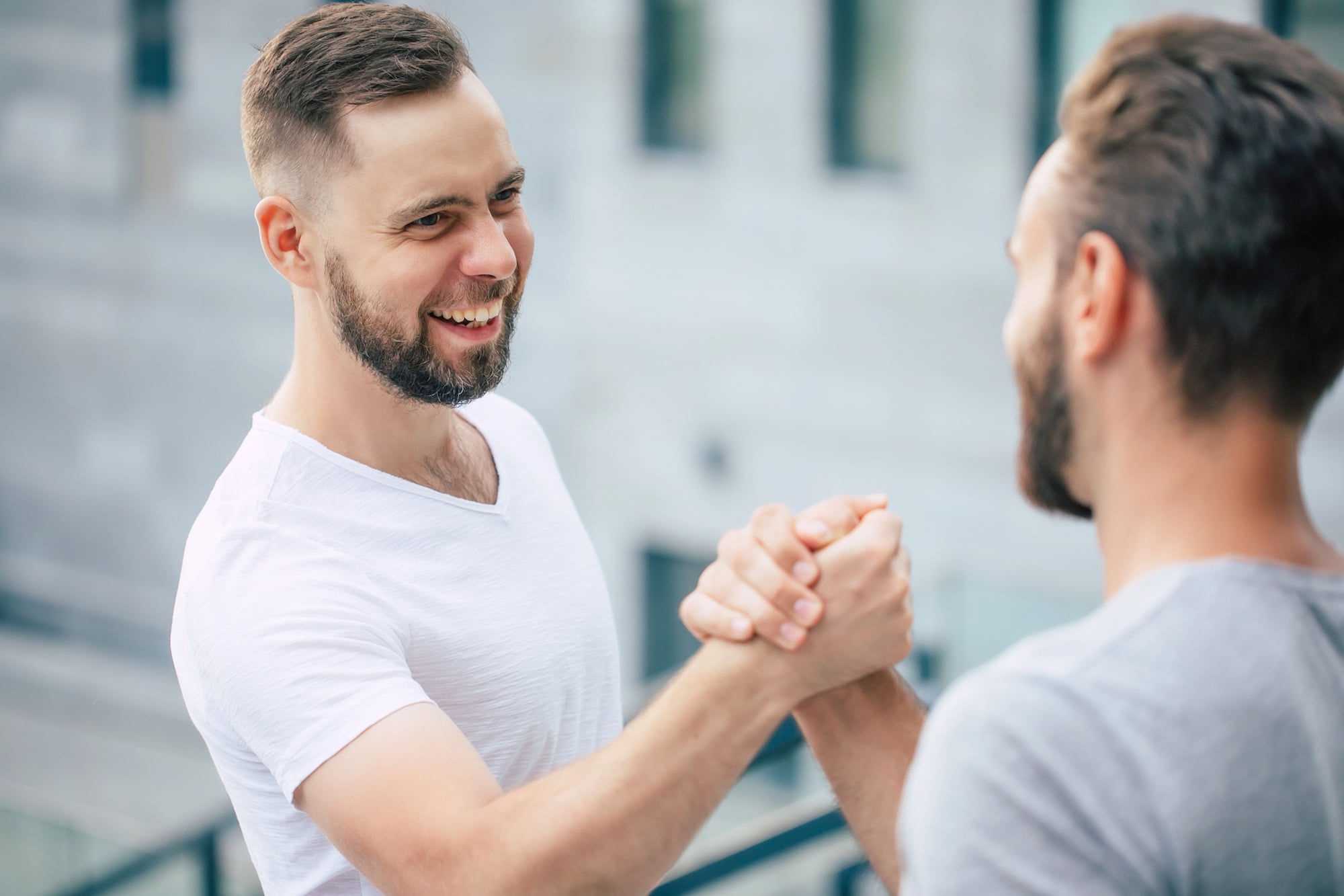 Men handshake