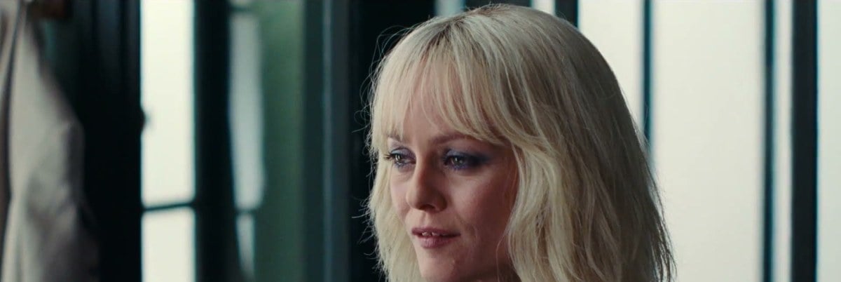 Vanessa Paradis with a platinum blonde bob as producer Anne in Knife+Heart