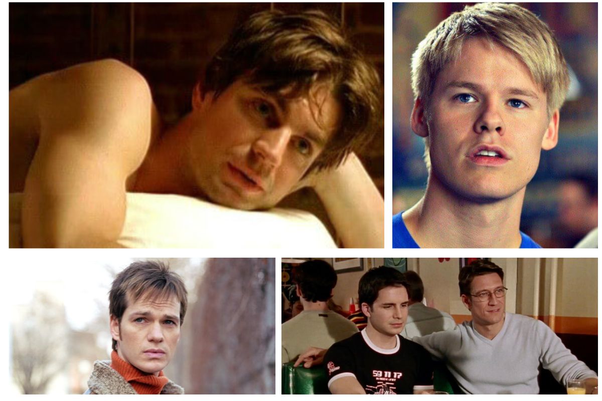Collage of the men of the American Queer as Folk