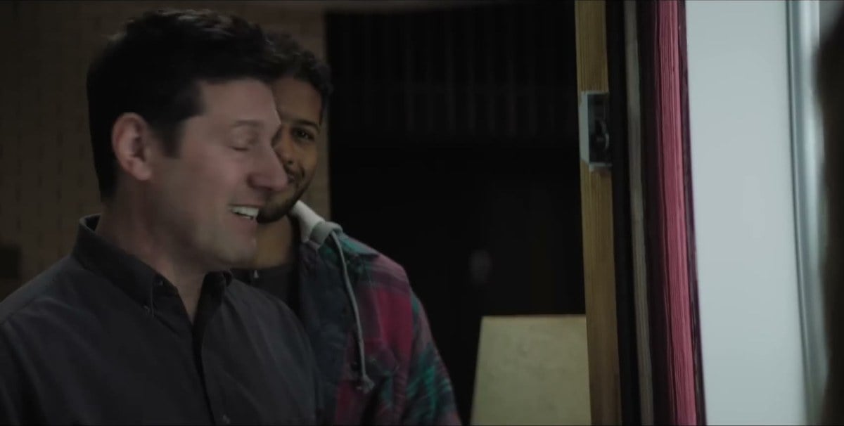 Ari Cohen and Jeffrey Bowyer-Chapman smiling side by side as Aaron and Malik in Spiral